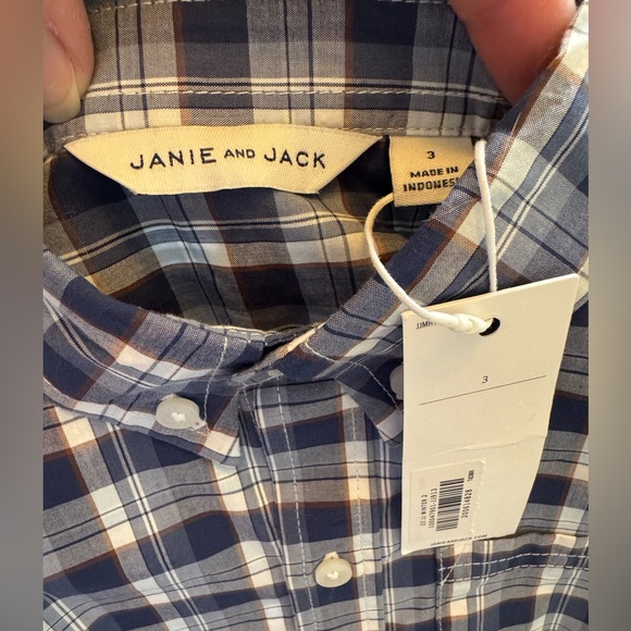 Janie and Jack Button Down Shirt size 3 NWT - Picture 4 of 5